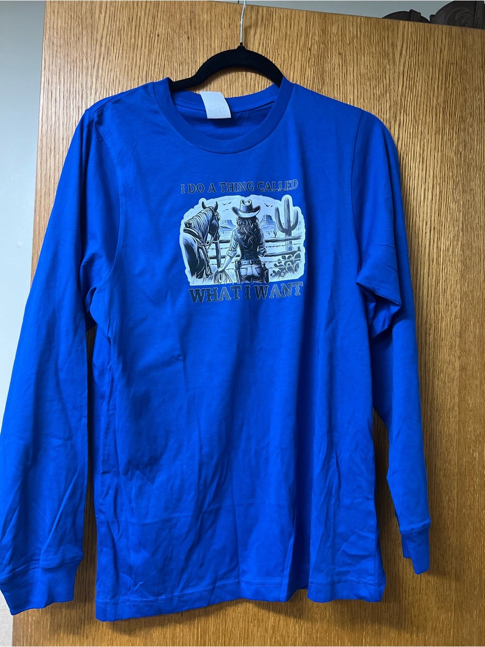 Royal Blue Long-Sleeve Graphic Tee - Western